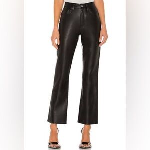 Agolde Black Leather Pants